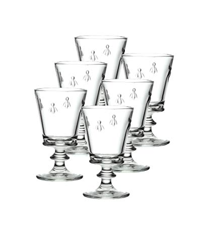 La Rochere French Napoleon Bee Wine Tasting Glasses Set of 6 – 9.0 oz Glasses