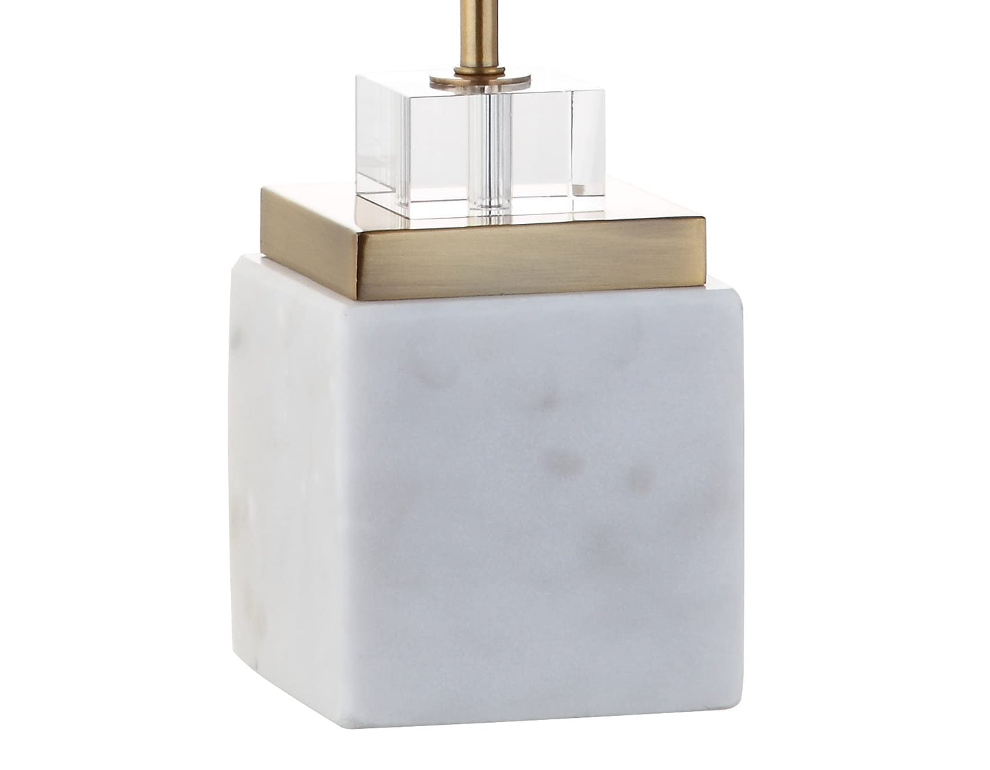 Modern Marble and Acrylic Base Table Lamps 30" Tall Set of 2 with Drum Lampshades Included