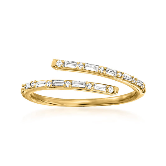 0.23 ct. t.w. Diamond Bypass Ring in 14kt Yellow Gold