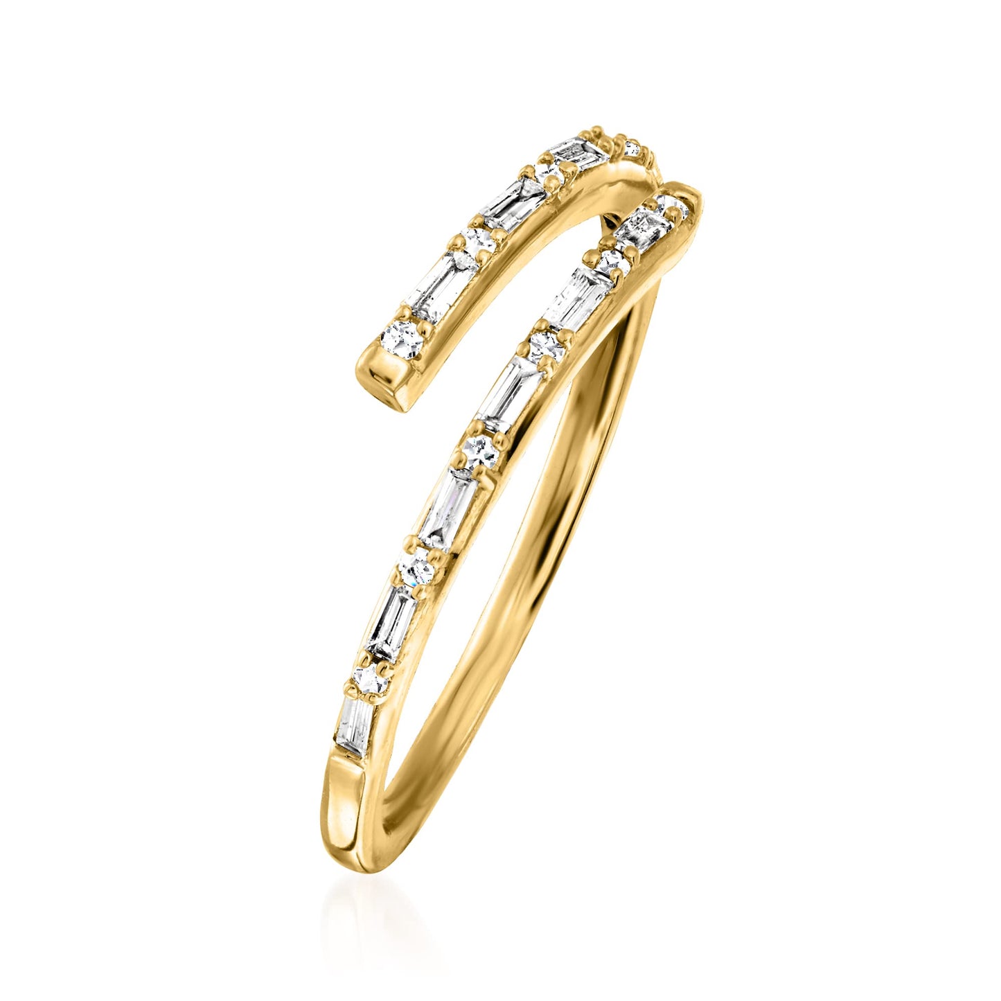 0.23 ct. t.w. Diamond Bypass Ring in 14kt Yellow Gold