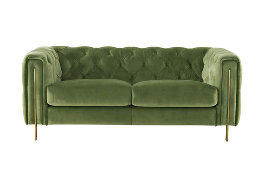 Tufted Velvet Living Room Sofa, 72"W Loveseat,Sage Green