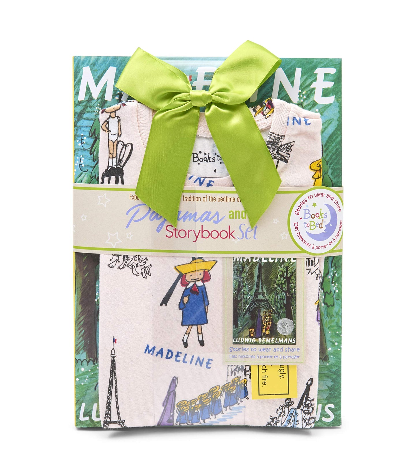 Books-to-Bed Girls' Book and Long Sleeve Printed Pajama Set MADELINE